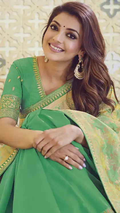 Saree Magic: Kajal Aggarwal's Graceful Appearance