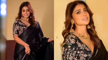 South Indian Divas Like Rashmika Mandanna and Shriya Saran Set Wedding Season Trends with Elegant Plain Silk Sarees
