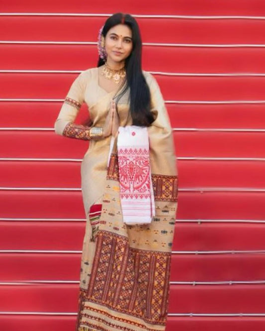 Aimee Baruah Shines at Cannes 2024 in Traditional Assamese Attire: A Celebration of Heritage and Elegance