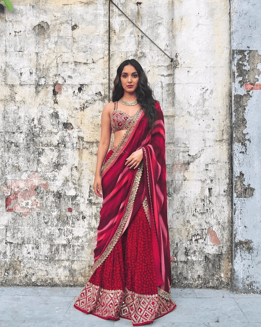 Kiara Advani Stuns in a Gorgeous Saree-Lehenga Ensemble