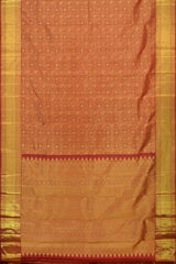 Brick Red Kancheevaram Silk Saree