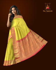 Yellow Kancheevaram Silk Saree