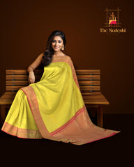 Yellow Kancheevaram Silk Saree