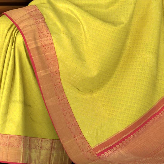 Yellow Kancheevaram Silk Saree