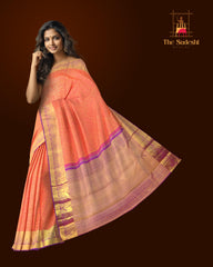 Orange Kancheevaram Silk Saree