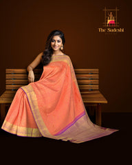 Orange Kancheevaram Silk Saree