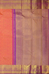 Orange Kancheevaram Silk Saree