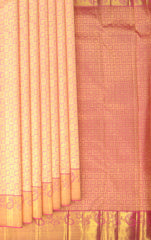 Peach Kancheevaram Silk Saree