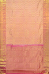 Peach Kancheevaram Silk Saree