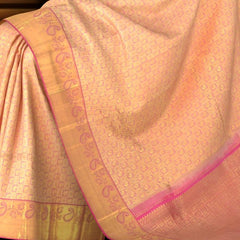 Peach Kancheevaram Silk Saree
