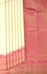 Off-White Kancheevaram Silk Saree