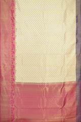Off-White Kancheevaram Silk Saree