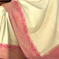 Off-White Kancheevaram Silk Saree