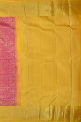 Pink Kancheevaram Silk Saree with Elephant and Annapakshi Motifs