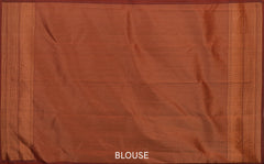 Green Kancheevaram Silk Saree with Maroon Contrast