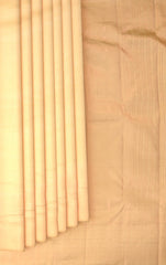 Beige Kancheevaram Silk Saree with Copper Zari