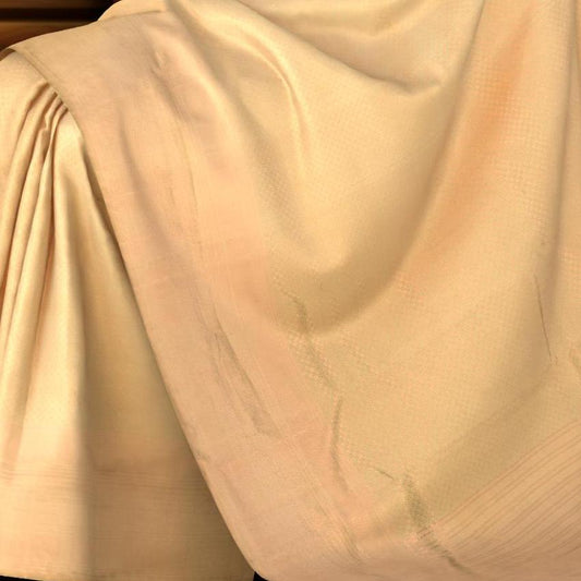 Beige Kancheevaram Silk Saree with Copper Zari