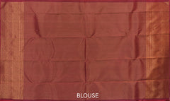 Green Kancheevaram Silk Saree with Maroon Contrast