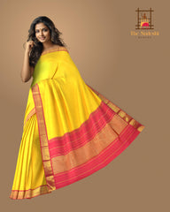 Kancheevaram Silk Saree with Red Benaraspet Border