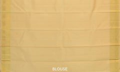 Sandal Off White Kancheevaram Silk Saree with Bavanshi and Podi Design