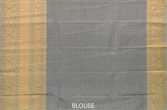 Maroon Kancheevaram Silk Saree with Grey Contrast and Benaraspet Annam Border