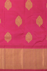 Blush Grandeur: Pink Pure Silk Saree with Grand Getti Border