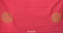 Lime Green Kancheevaram Silk Saree with Ganga Jamuna Border in Blue and Pinkv