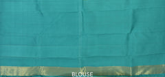 Yellow and Turquoise Blue Half-and-Half Kancheevaram Silk Saree