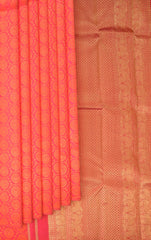 The Classic Elegance of Beige and Rust Pure Kanchipuram Silk Saree