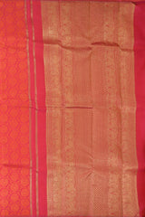 The Classic Elegance of Beige and Rust Pure Kanchipuram Silk Saree