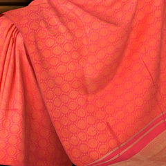 The Classic Elegance of Beige and Rust Pure Kanchipuram Silk Saree