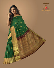 Lavender Luxury Pure Kanchipuram Silk Saree with Copper Zari Work