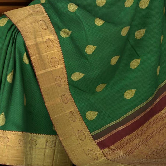 Lavender Luxury Pure Kanchipuram Silk Saree with Copper Zari Work