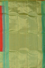 Peach Orange Panache Pure Kanchipuram Silk Saree with Bavanshi Motifs