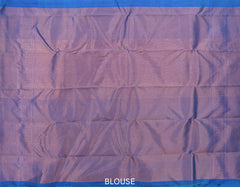 Lavender Dreams Pure Kanchipuram Silk Saree with Blue Mystique