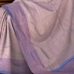 Lavender Dreams Pure Kanchipuram Silk Saree with Blue Mystique