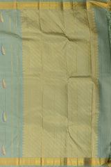 Dull Green Delicacy Pure Kanchipuram Silk Saree with Meenakari Work