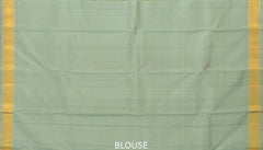 Dull Green Delicacy Pure Kanchipuram Silk Saree with Meenakari Work