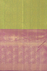 Green Symphony with Golden Tissue Jacquard Pure Kanchipuram Silk Saree