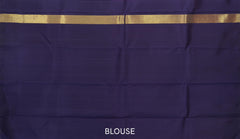 Pink Elegance with Long Blue Border Pure Kanchipuram Silk Saree