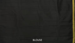 Green Plain Pure Kanchipuram Silk Saree with Diamond Butta and Black Border