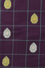 Celestial Blue: Deep Blue Pure Silk Saree with Sea Green Zari Pallu