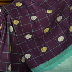 Celestial Blue: Deep Blue Pure Silk Saree with Sea Green Zari Pallu