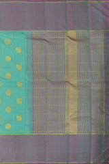 Ethereal Sky: Light Blue Pure Silk Saree with Mauve Accents