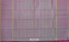 Ethereal Sky: Light Blue Pure Silk Saree with Mauve Accents