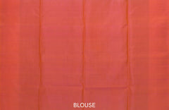 Enchantment in Green with Silver Buttas and Orange Borders Pure Silk Saree