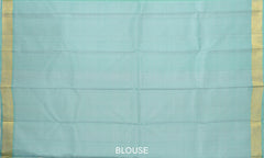 Whisper of Dawn: Light Pink Saree with Turquoise Blue Getti Zari Borders Pure Silk