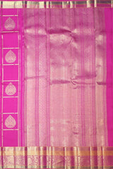 Magenta Kanchipuram Silk Saree with Tear Motif Checks – A Classic Statement of South Indian Elegance