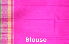 Magenta Kanchipuram Silk Saree with Tear Motif Checks – A Classic Statement of South Indian Elegance