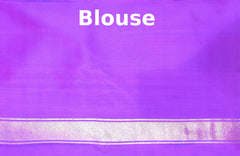 Royal Blue Kanchipuram Silk Saree with Wave Border – Understated Sophistication for Timeless Grace